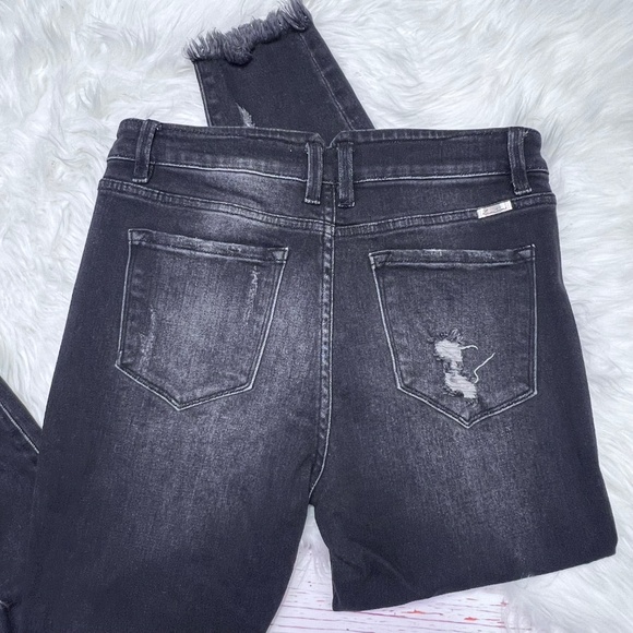 👖|•KANCAN•| Black Distressed Skinny Jeans Size 13/30👖 - Picture 3 of 9